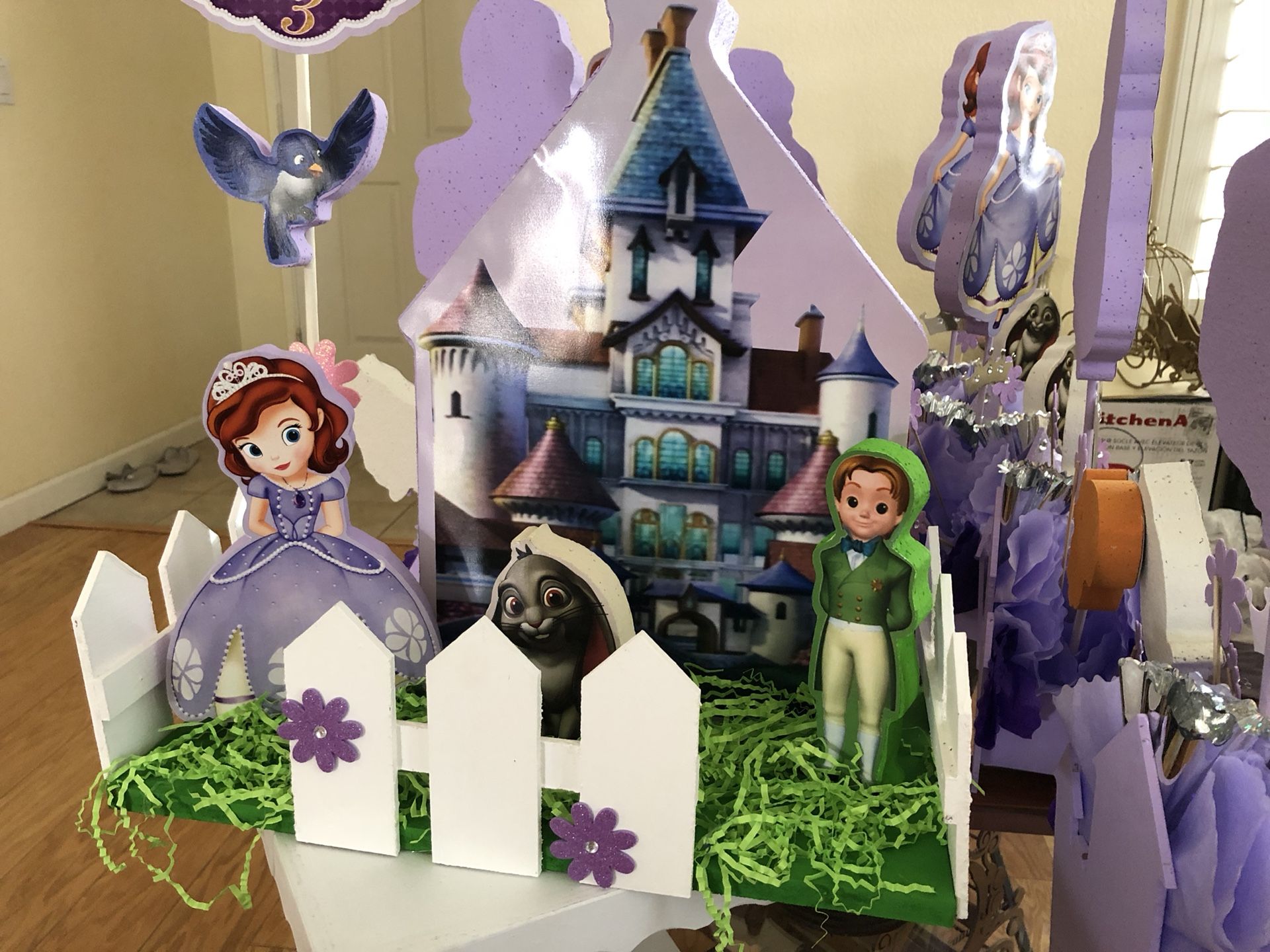 Princess Sophia theme party decorations