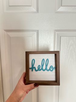 Small Hello Sign