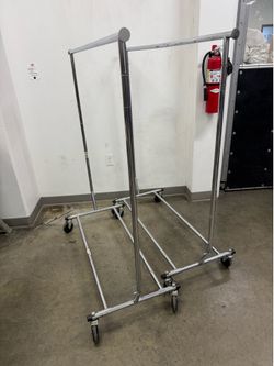 Single Rolling folding garmet rack