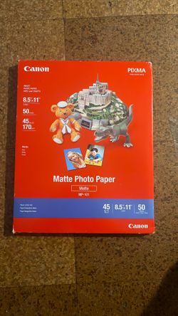 Canon Matte Photo Paper 8.5" x 11" MP-101 New Unopened Sealed 50 Sheets