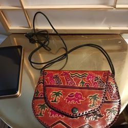 Leather purse teen size