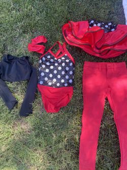 Red black and white sparkly costume for Child