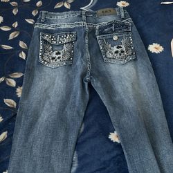 skull jeans