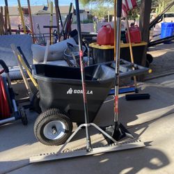 Trouper Steel Tamper 10x10  Razorback Landscape Rake36 Inch Like New, Combo Deal Both Tools South Scottsdale 