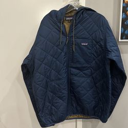 Blue Patagonia diamond Quilted Bomber Jacket - XL