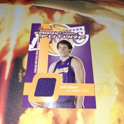 2003-04 BOWMAN FABRIC OF THE FUTURE LUKE WALTON RC GAME USED CARD...VG...ADULT OWNED AND KEPT IN A SMOKE FREE HOME...$5 FIRM...