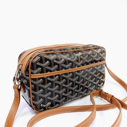 Goyard Goyardine Sac Cap-Vert PM Brown Bag