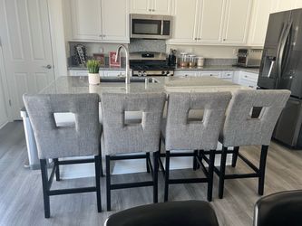 Gray barstools