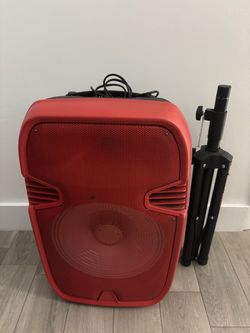 Speaker with tripod.  Good for Parties, Karaoke, etc.