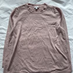 J Jill Women’s Sweater Light Pink Crew Neck Pullover Long Sleeve Knit Size M/P