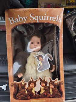 Anne Geddes Baby Squirrel Plush 1998 Doll
