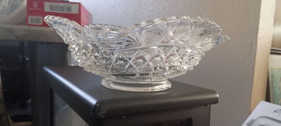 Antique glass cut bowl