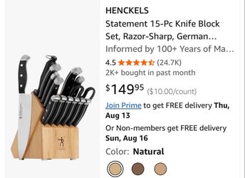 Henckels Statement 15-Pc Knife Block Set