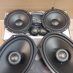 MB QUART 1 PAIR 6.5" 140 WATTS COMPONENT SET WITH CROSSOVER & 1 PAIR 6×9 2 WAY 150 WATTS CAR SPEAKER ( BRAND NEW ) INSTALL NOT AVAILABLE