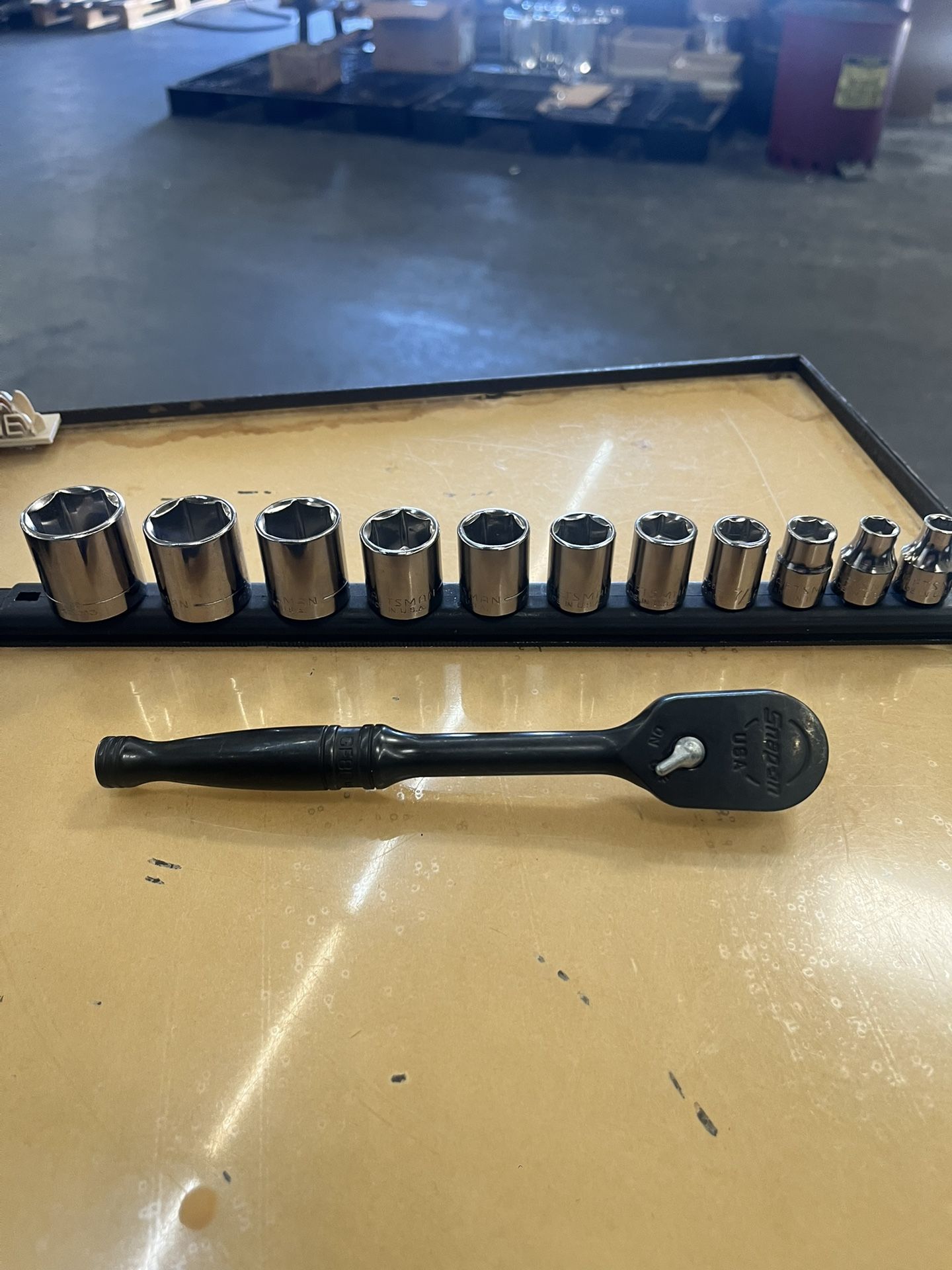 3/8  Snap On Wrench  & 11 Pc  Craftsman Sockets New 