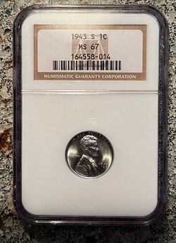 STEEL PENNY MS67 1943