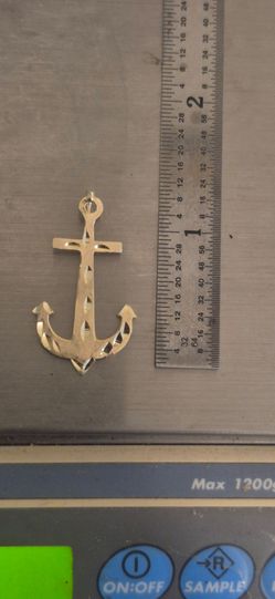 14k anchor pendant