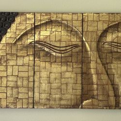 Carved Wooden Buddha Painting