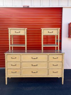 Henry Link "Bali Hai" Faux Bamboo collection dresser/night stands