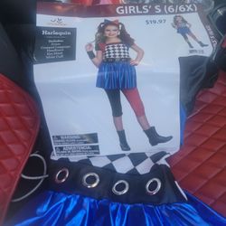 Harlequin Girls Holloween Costume