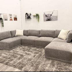 Gray Sectional Modular Couch - Free Delivery