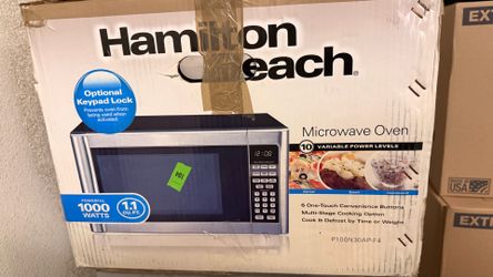 Hamilton Beach Microwave 1000 watts 1.1cu ft