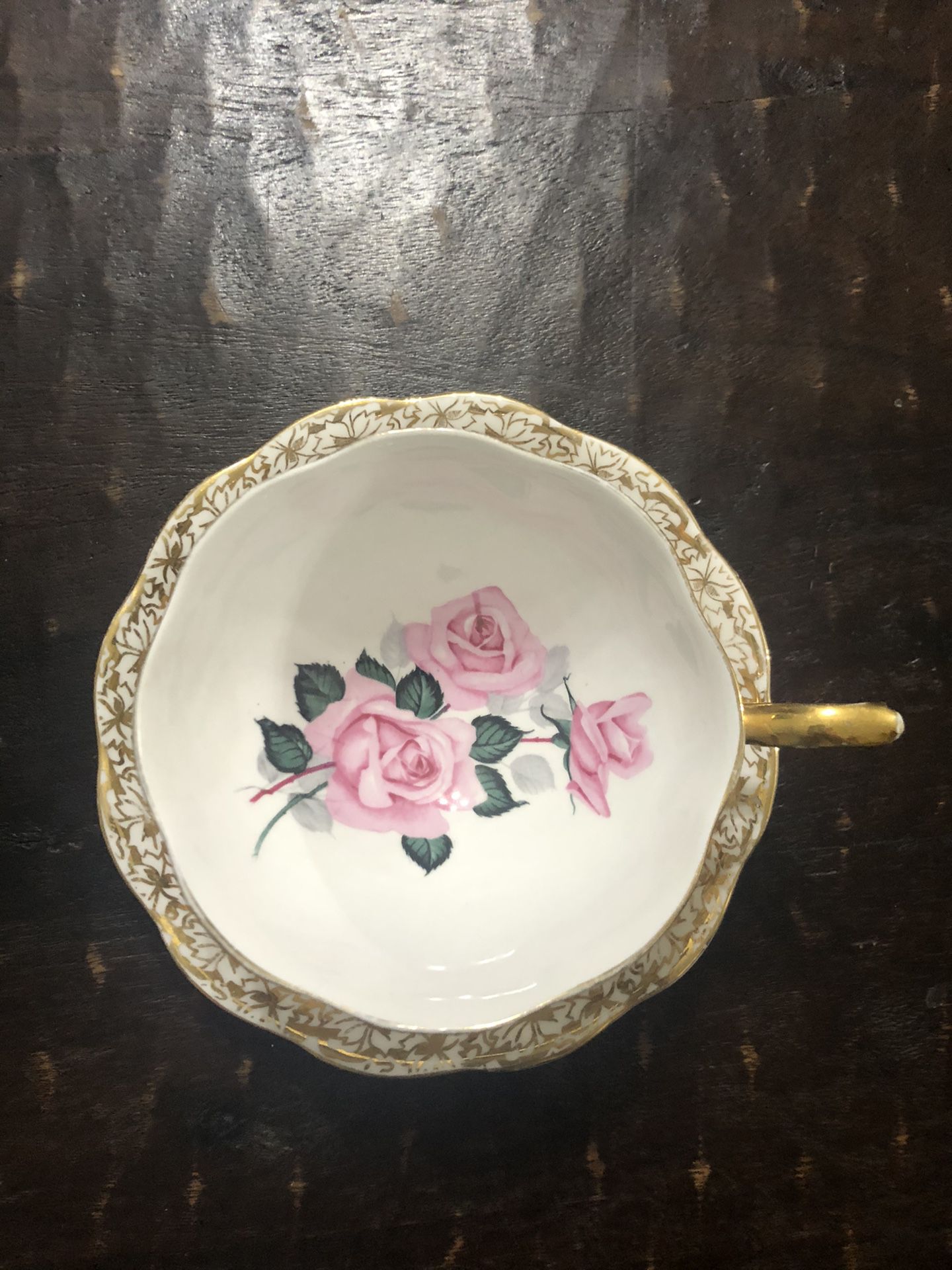 Antique Teacup and Saucer Bone China & gold