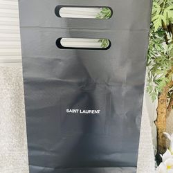 Tall Saint Laurent Black Shopping Bag 12”x20”