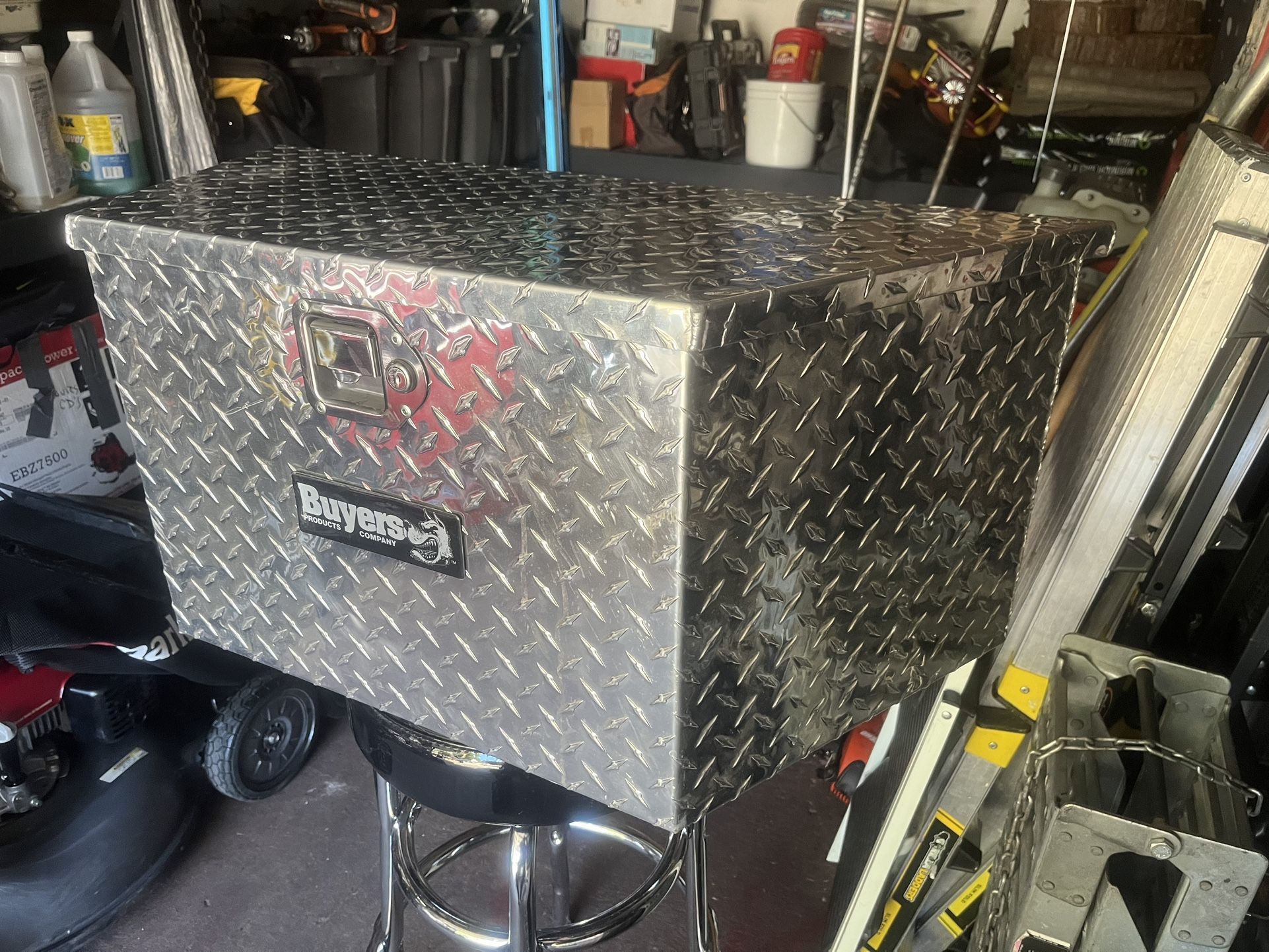 Brand New Buyers Products 1701380 Diamond Tread Aluminum Trailer Tongue Tool Box, 14.8 x 14.4 x 35.2 Inch, Made In USA, Corrosion-Resistant, Lockable,
