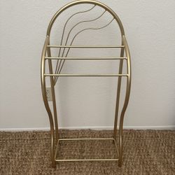 Vintage  Gold Towel  Blanket Rack Stand