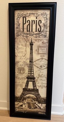 Framed Paris Eiffel Tower Wall Art