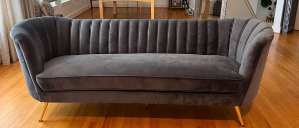 6ft Velvet Lounge Couch