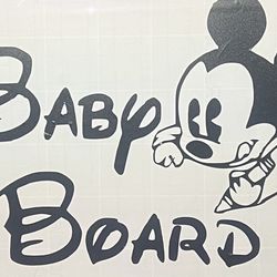 Baby On board!  Mickey Mouse!
