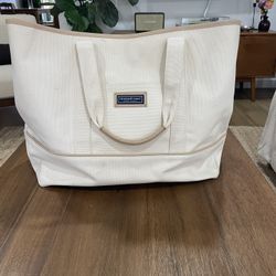 Vineyard Vines Cream Extra Large Beach Tote Bag