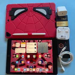 Apple IPad 7th Generation (10.2” Retina / IOS 18 / Touch ID ) 32GB with Pen,  keyboard, pink case  & Accessories