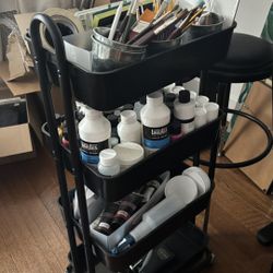 Black Craft/tool Cart 