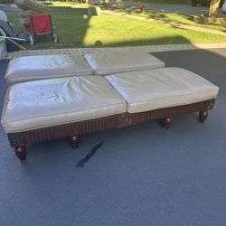 Beautiful Leather Entrance Bench
