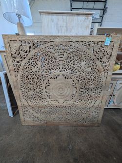 Square Hand Carved Wall Art