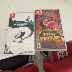 Pokémon Scarlet And Epic Mickey Like New