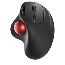 Nulea M501 Wireless Trackball Mouse, Rechargeable Ergonomic, Easy Thumb Control, Precise & Smooth Tracking, 3 Device Connection (Bluetooth or USB Rece