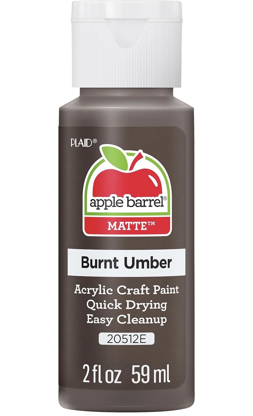 Apple Barrel Acrylic Paint in Assorted Colors 2 oz 20512 Burnt Umber Pack of 24