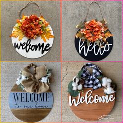 Fall Welcome Front Door Wreaths Hangers—$15 Each OR Buy 2 Or More $10 EACH