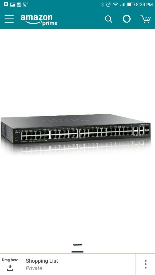 Brand new Cisco 52port Gigabit PoE Managed Switch (SG300-52P)