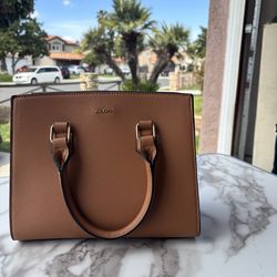 Aldo Hand Bag With Should Strap In Brown