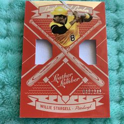 Willie Stargell 2019 Panini Leather And Lumber Dual Jersey Relic Baseball Card