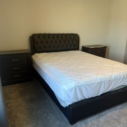 Queen Bed Frame - Leather* 