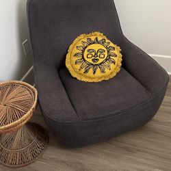Twill MCM Purple Swivel Chair