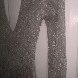 Silver Low Cut Dress