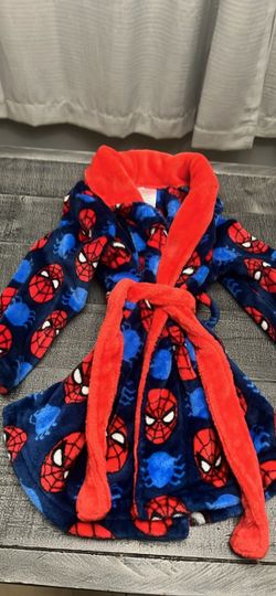 Spider-Man Kids Plush Fleece Robe Size 3t