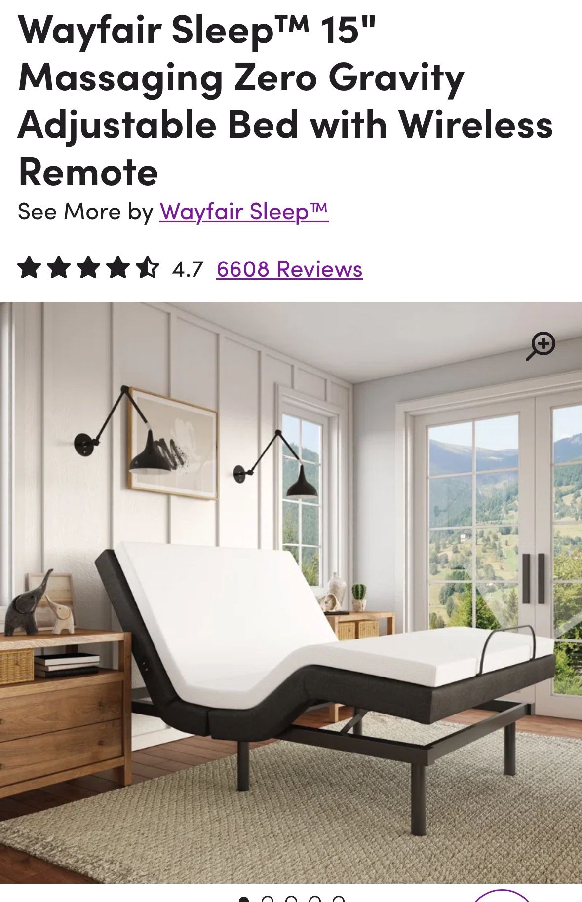 Adjustable Twin XL Bed With Remote